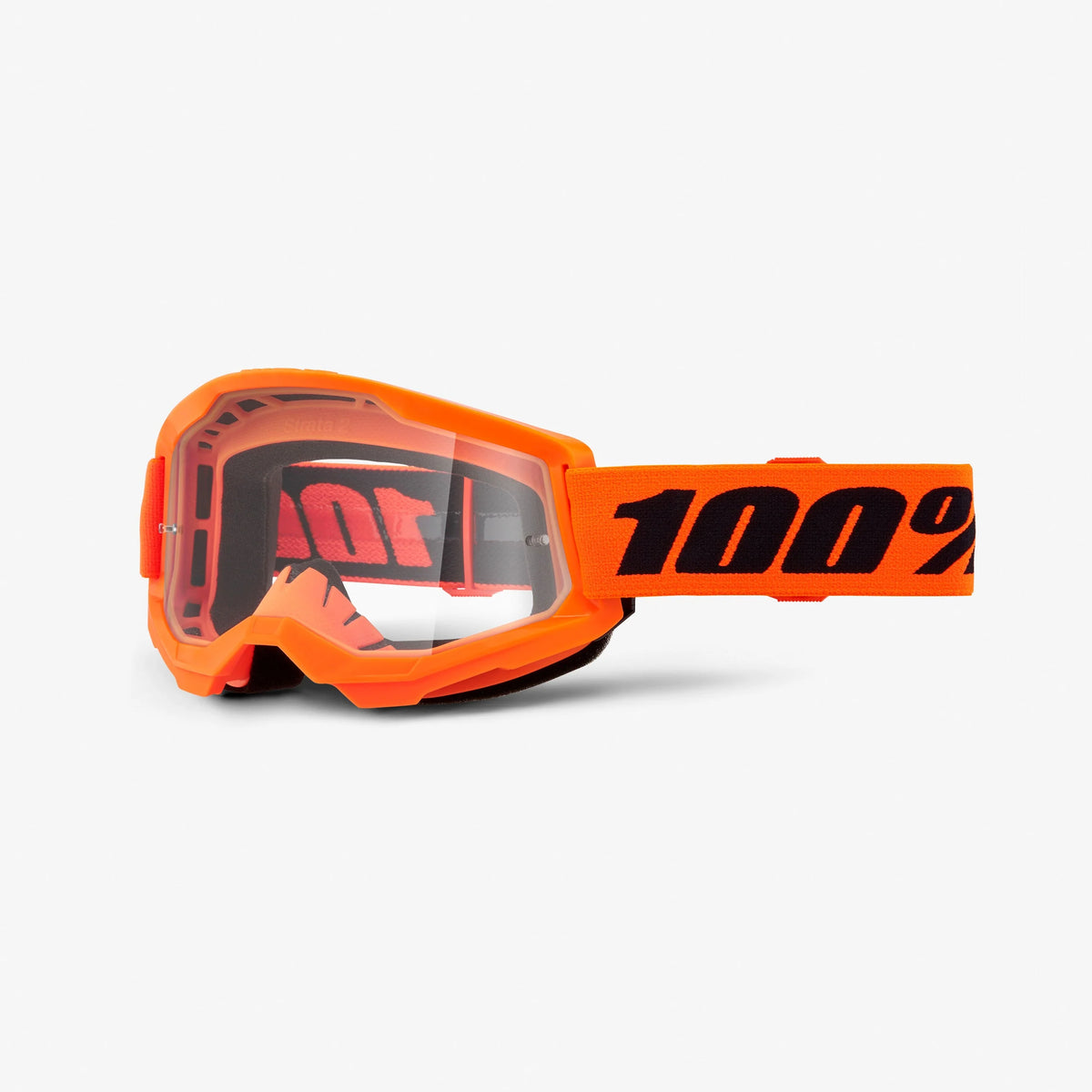 100% Strata 2 Goggle Clear | orange