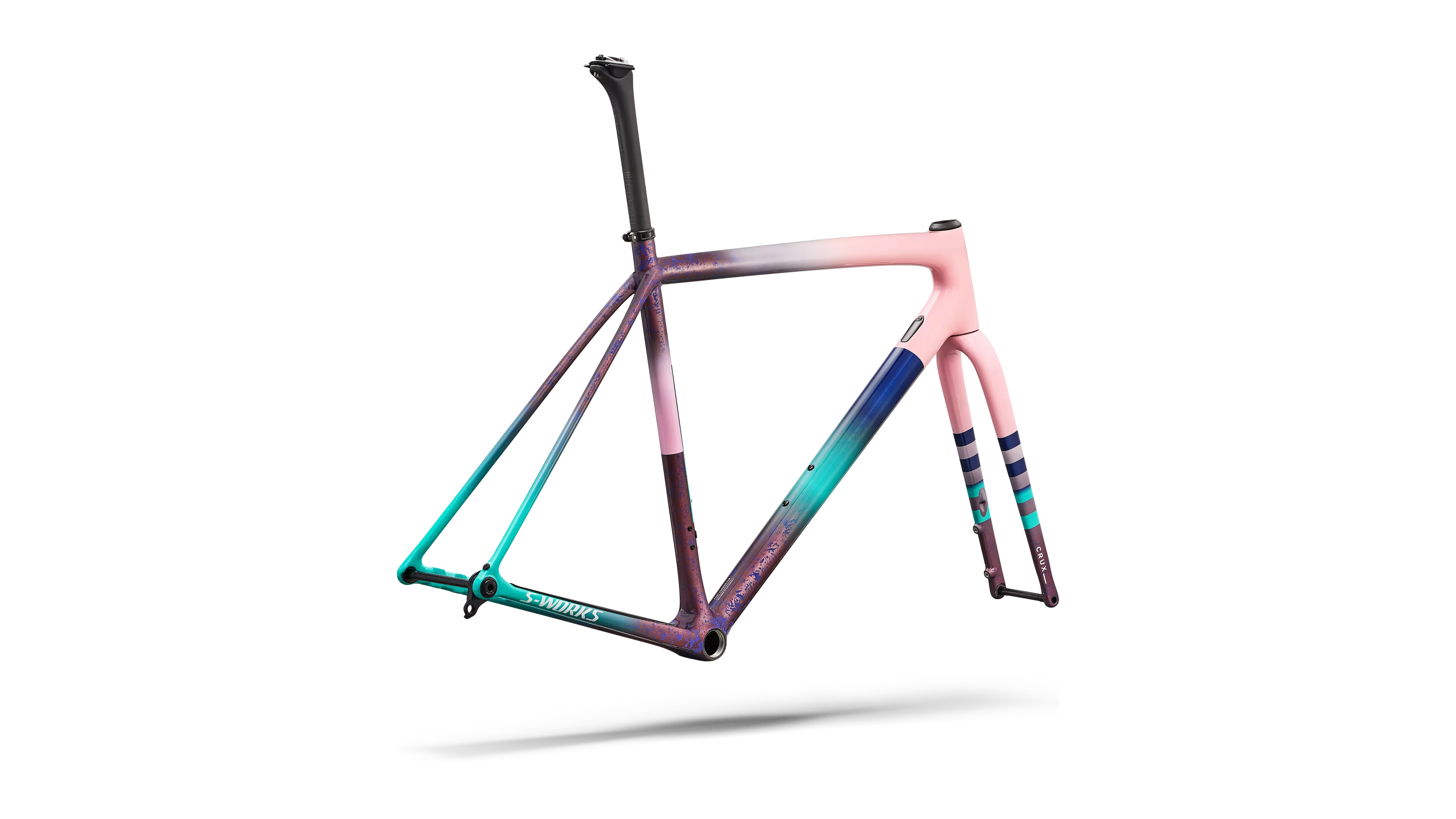 S-WORKS Crux Rahmenset | desert rose/quartz/purple haze/majesty blue/lagoon blue/metallic white