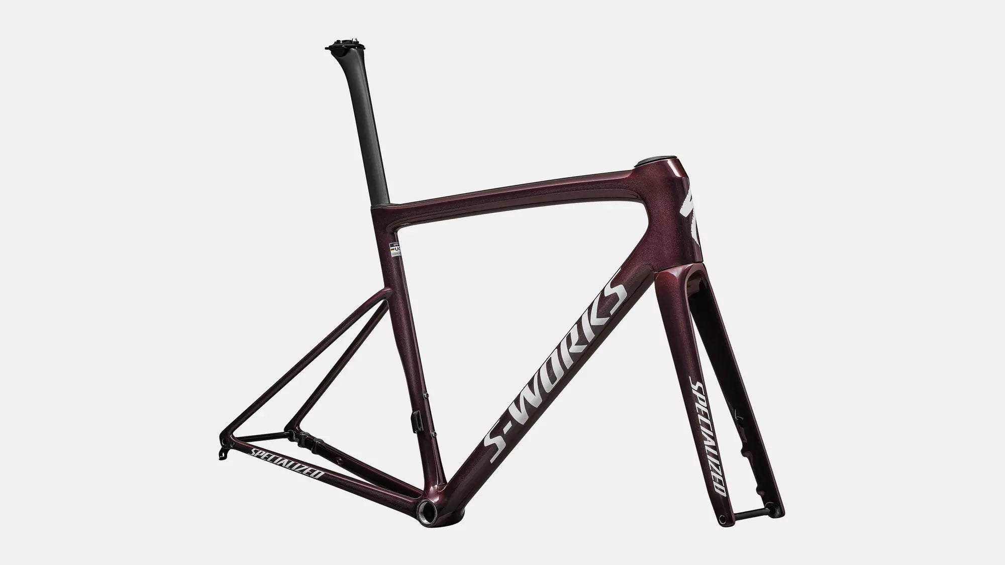 S-WORKS Tarmac SL8 Rahmenset | gloss solidity/red to black pearl/metallic white silver