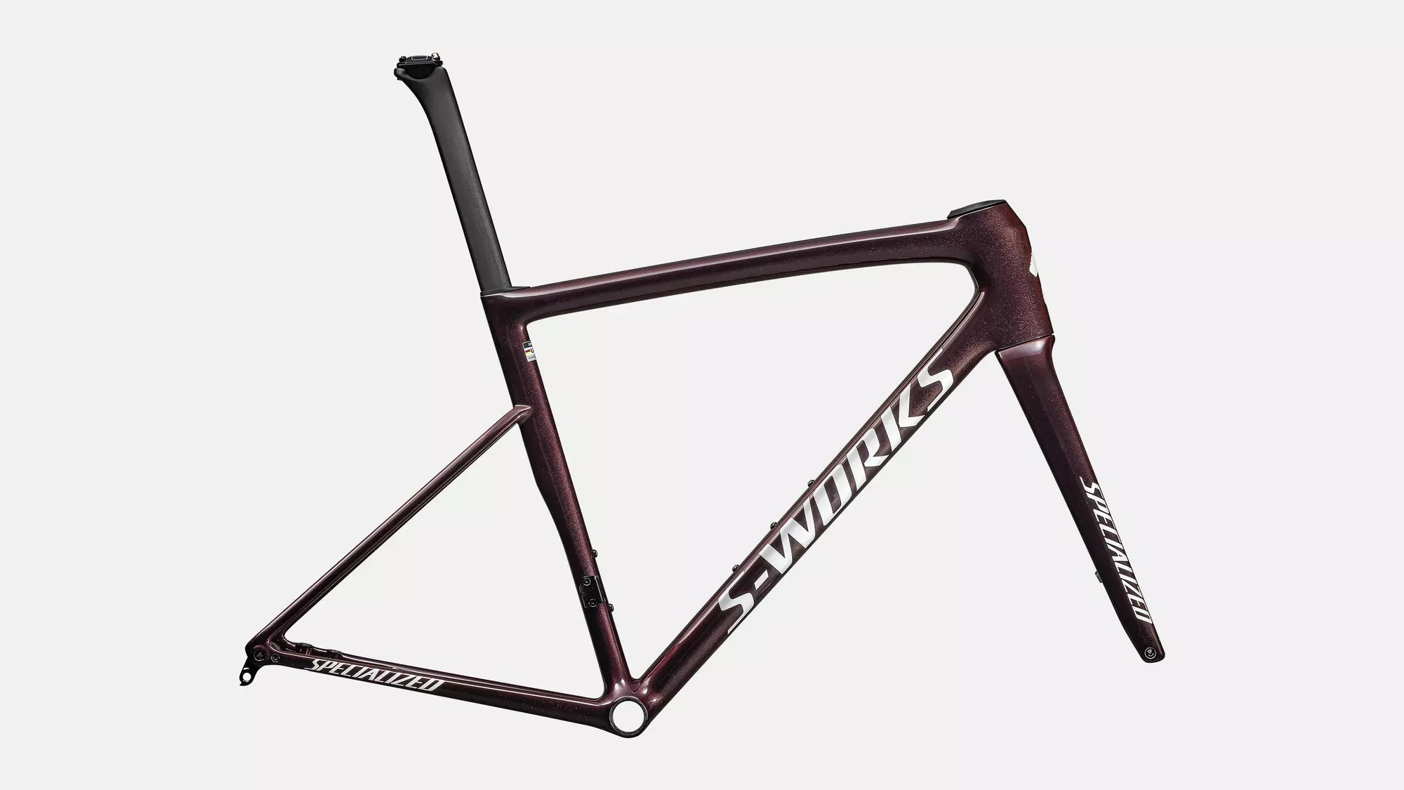 S-WORKS Tarmac SL8 Rahmenset | gloss solidity/red to black pearl/metallic white silver