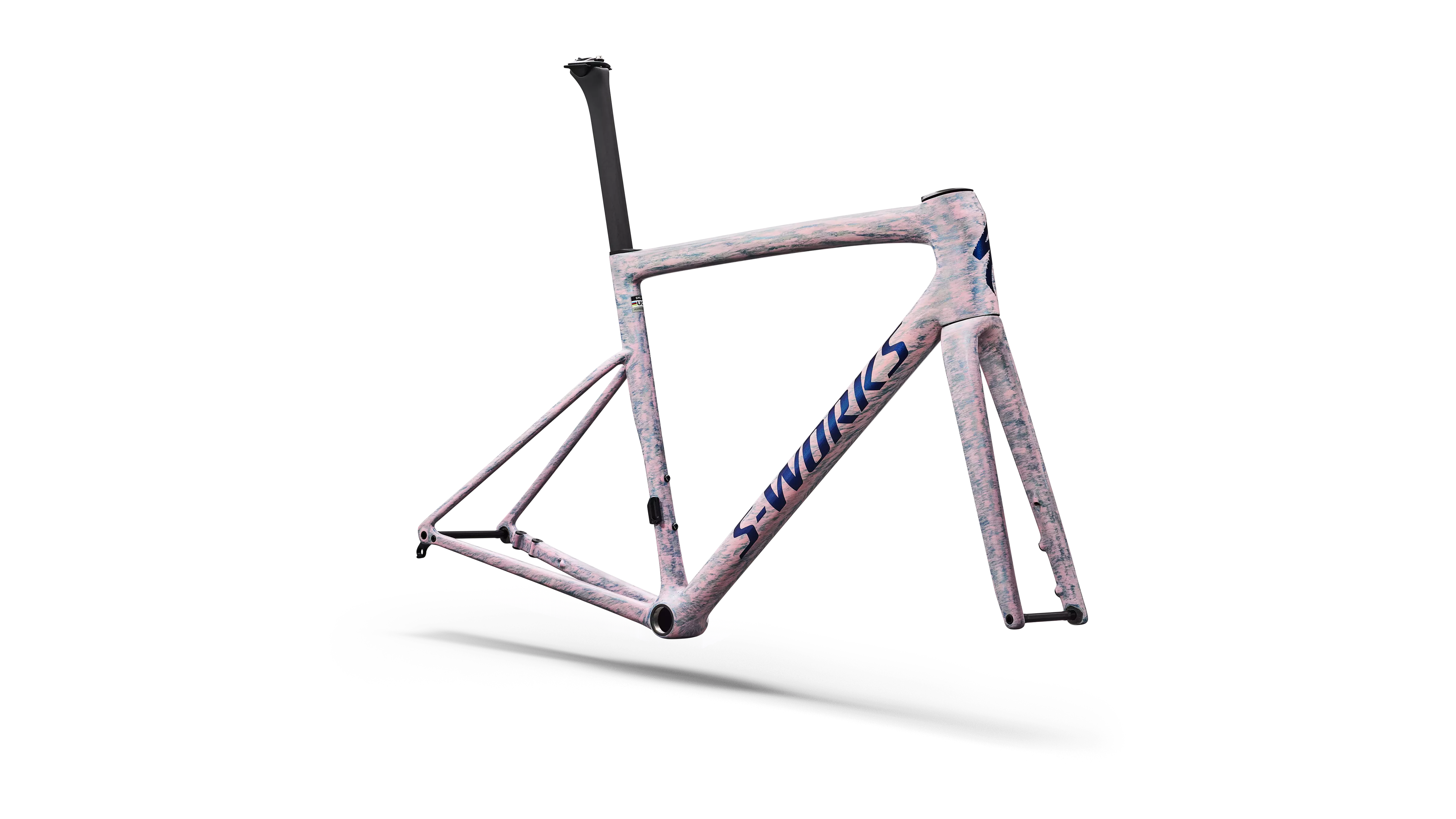 S-WORKS Tarmac SL8 Rahmenset | gloss dolomite metallic/directional brush/blue majesty metallic