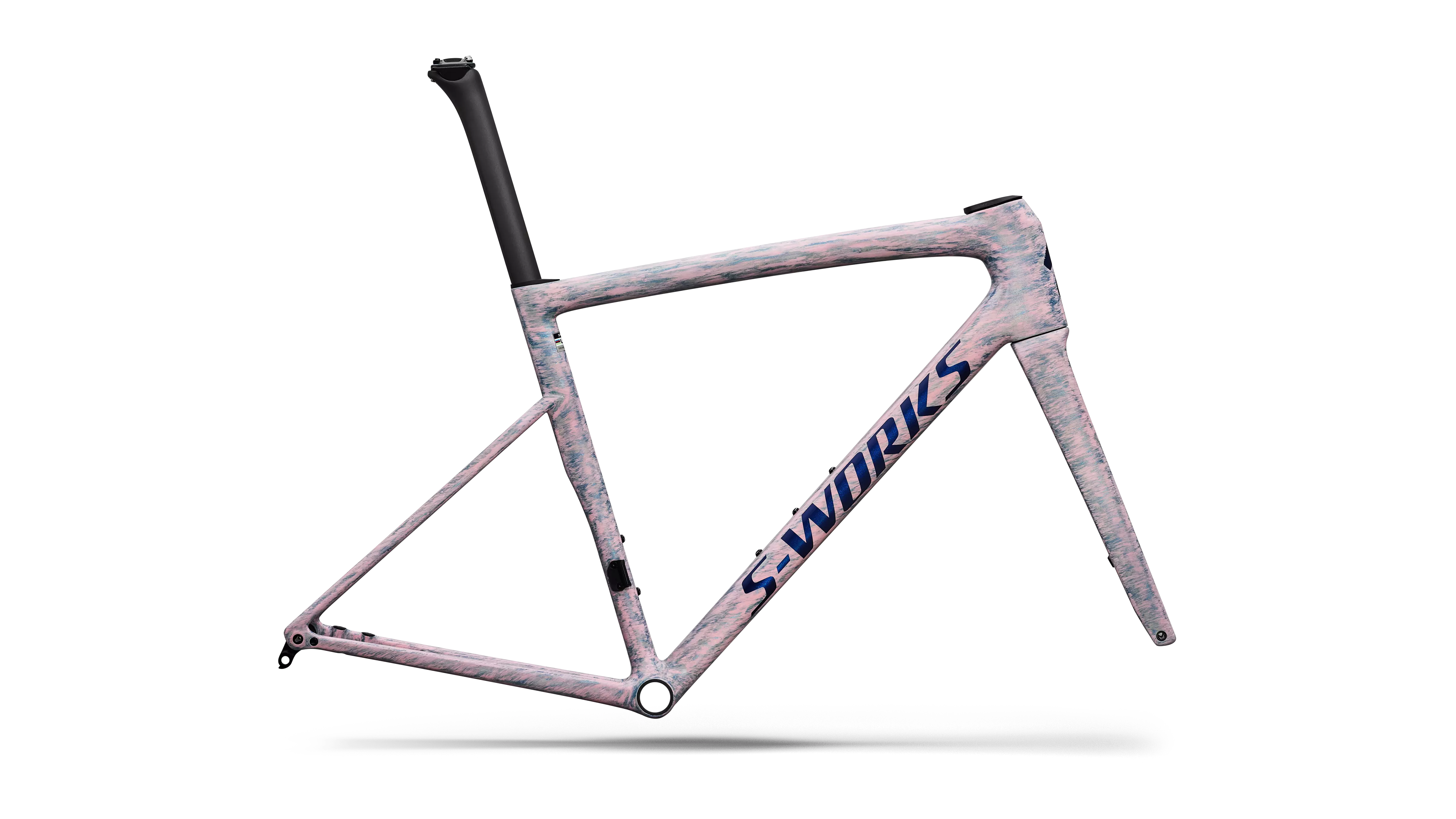 S-WORKS Tarmac SL8 Rahmenset | gloss dolomite metallic/directional brush/blue majesty metallic