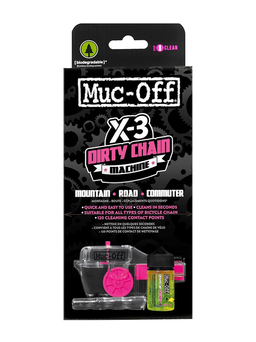 MUC-OFF X-3 Dirty Chain Machine inkl. 75 ml Bio Drivetrain Cleaner