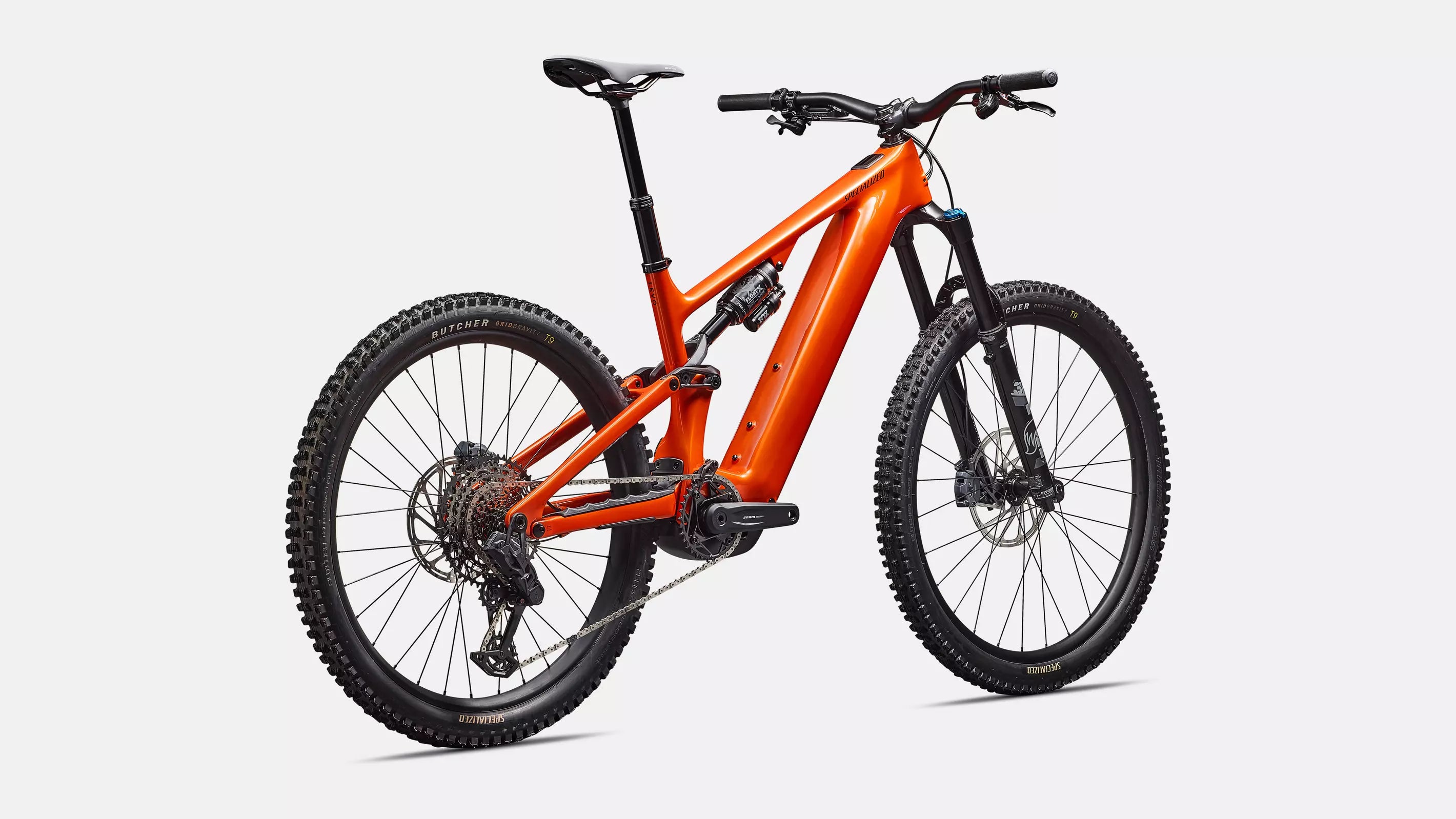 SPECIALIZED Turbo Levo 4 Comp Carbon | gloss orange tint over silver dust/dark navy