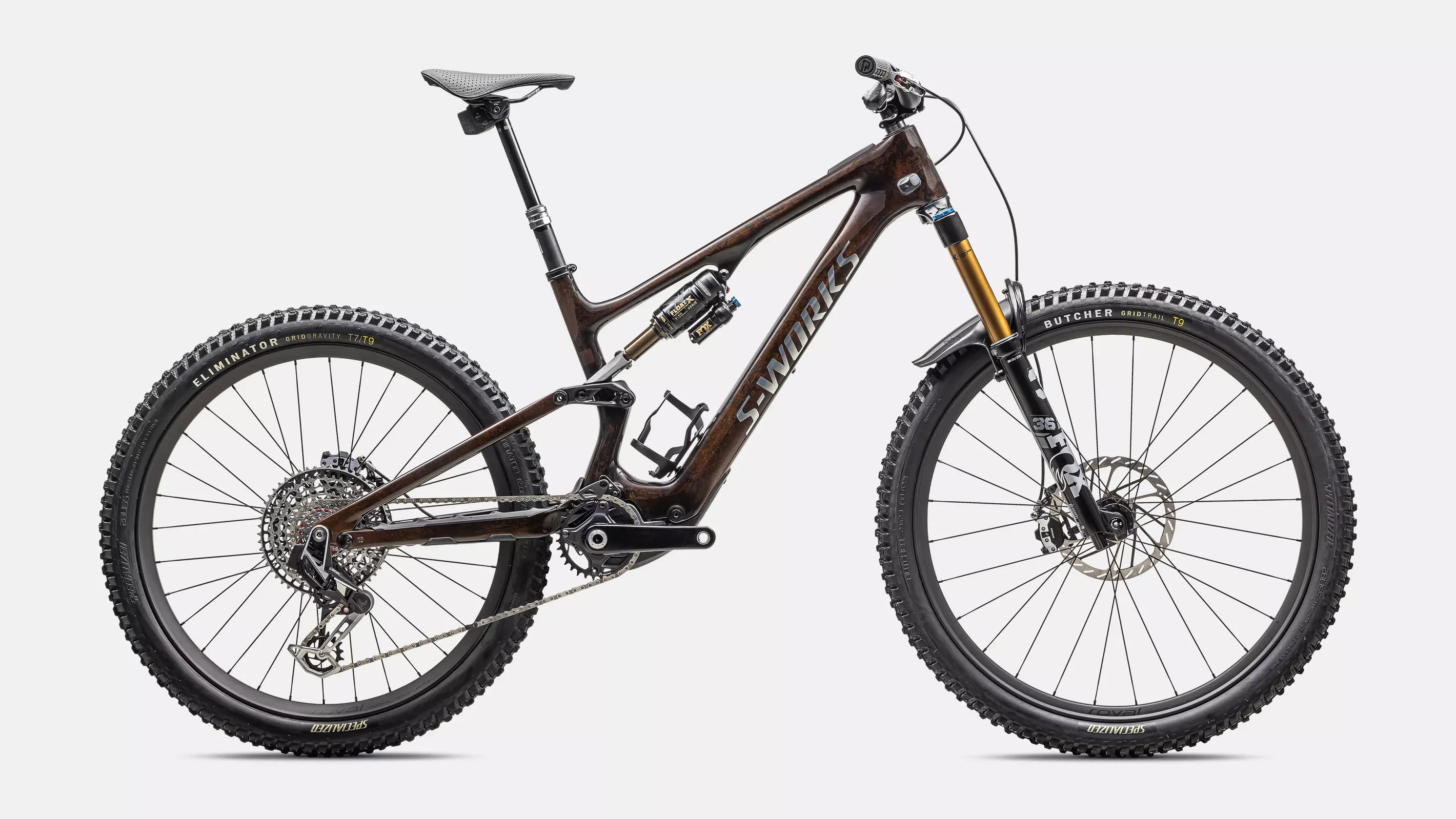 S-WORKS Turbo Levo SL2 | brown tint/gunmetal impasto/ashen grey/brushed liquid metal