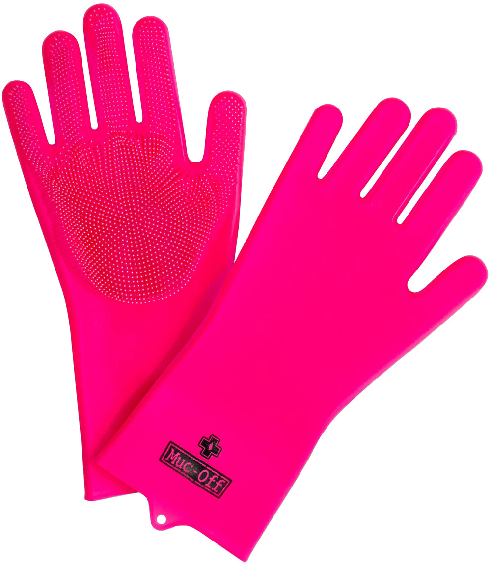 MUC-OFF Deep Scrubber Gloves | pink