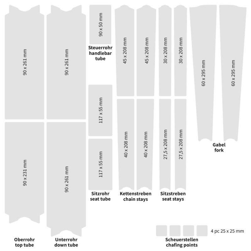 UNLEAZHED Rahmenschutzfolie Gravelbike | clear matt
