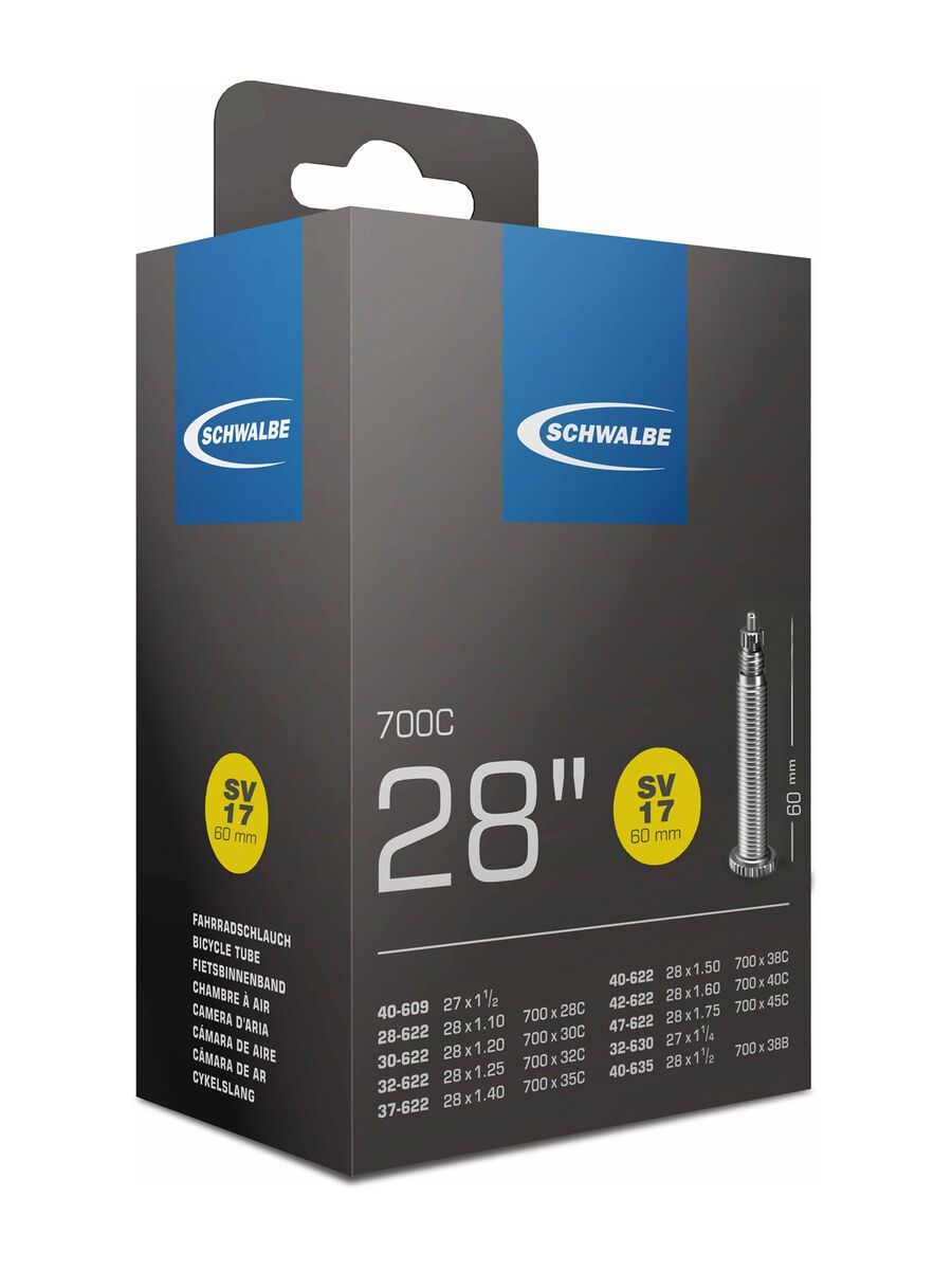 SCHWALBE Fahrradschlauch SV17 28" | black