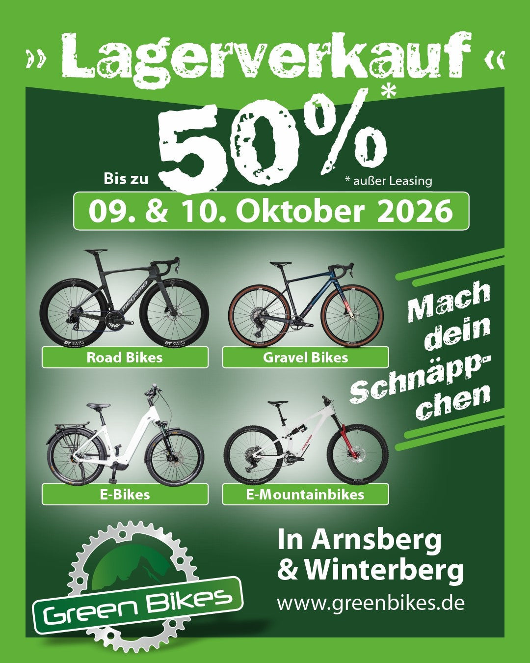 Lagerverkauf am 09. & 10.10.26 | Arnsberg & Winterberg