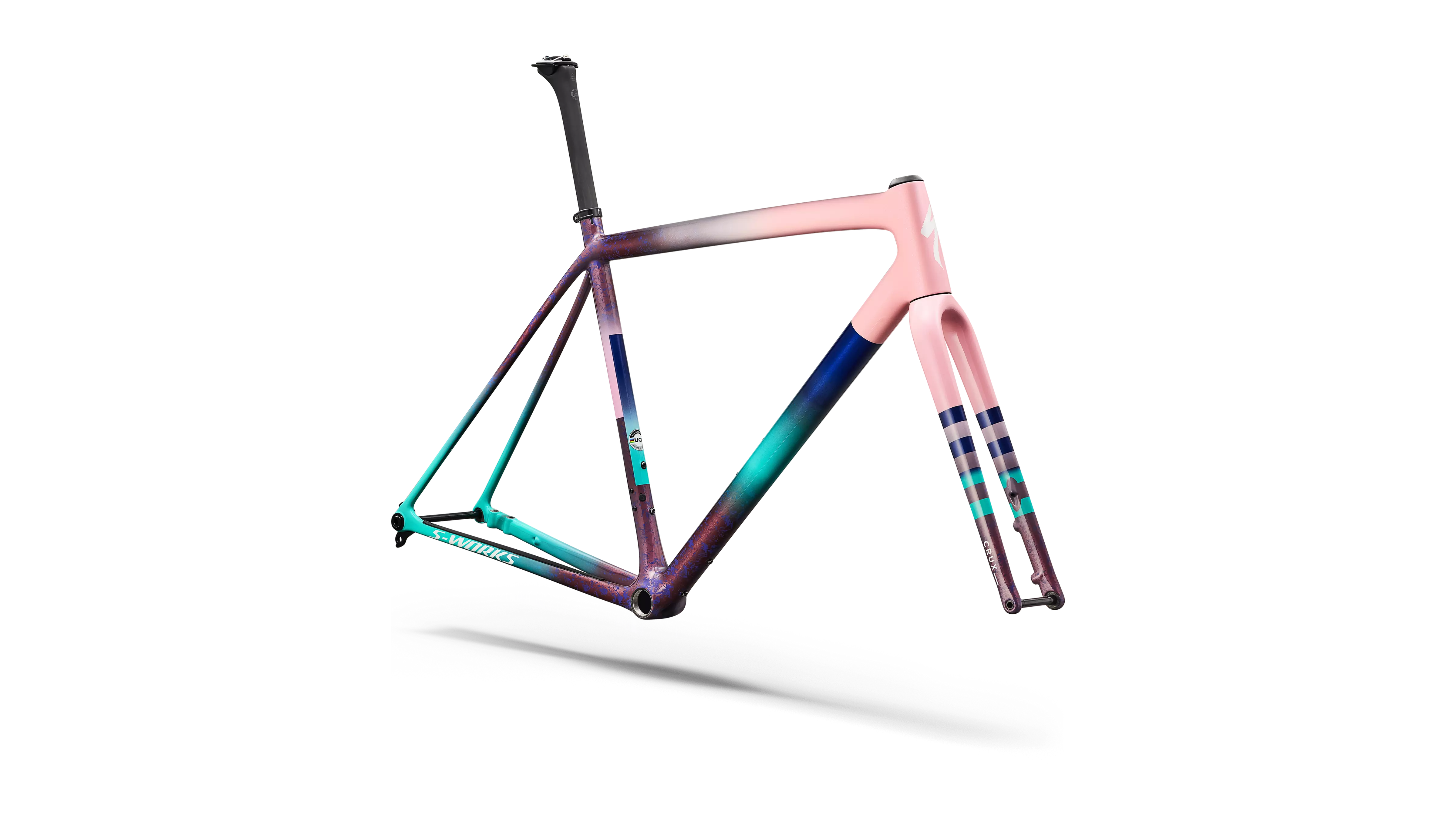 S-WORKS Crux Rahmenset | desert rose/quartz/purple haze/majesty blue/lagoon blue/metallic white