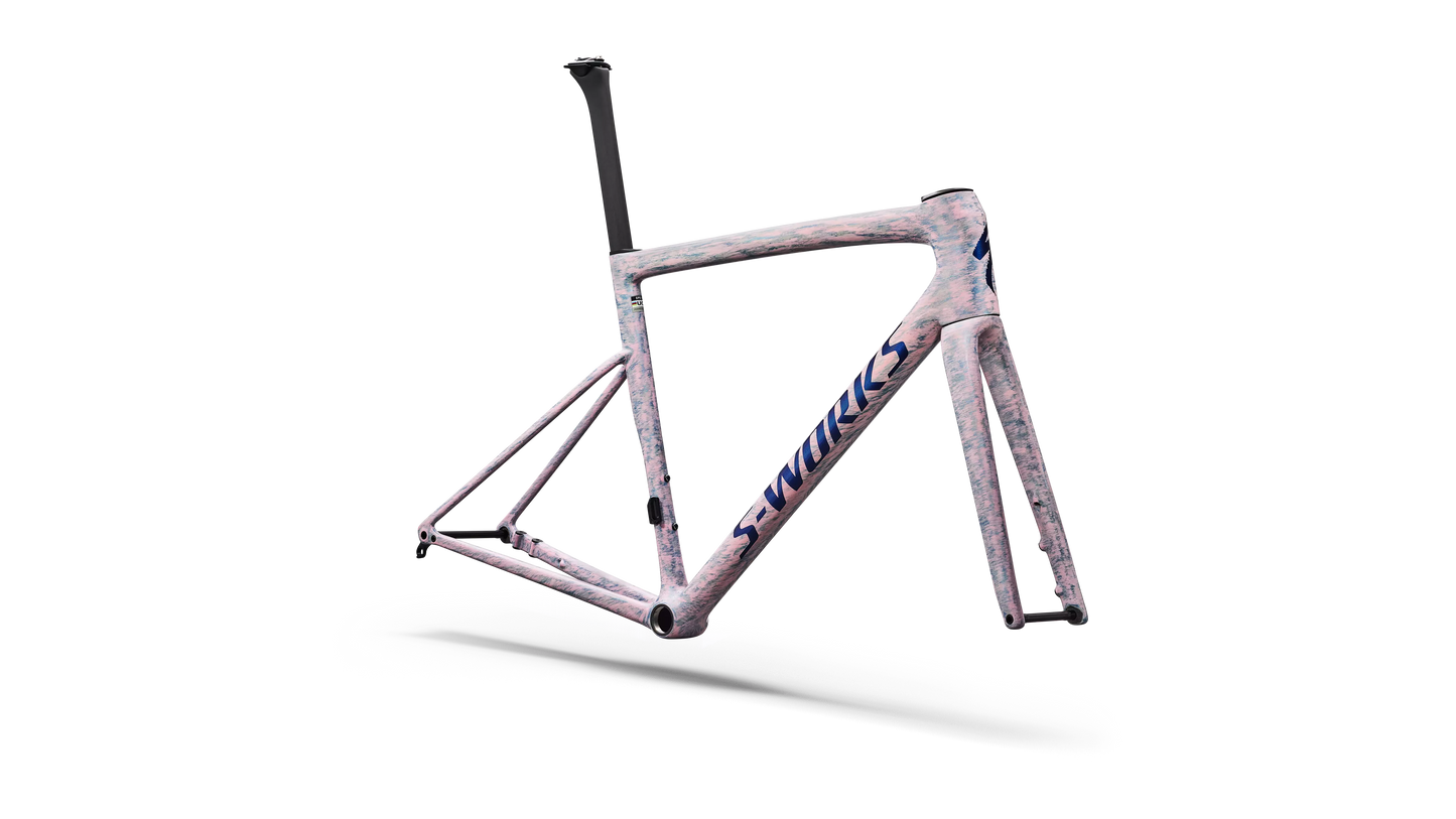 S-WORKS Tarmac SL8 Rahmenset | gloss dolomite metallic/directional brush/blue majesty metallic