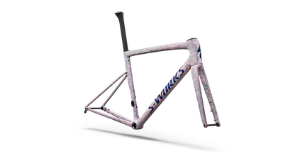S-WORKS Tarmac SL8 Rahmenset | gloss dolomite metallic/directional brush/blue majesty metallic