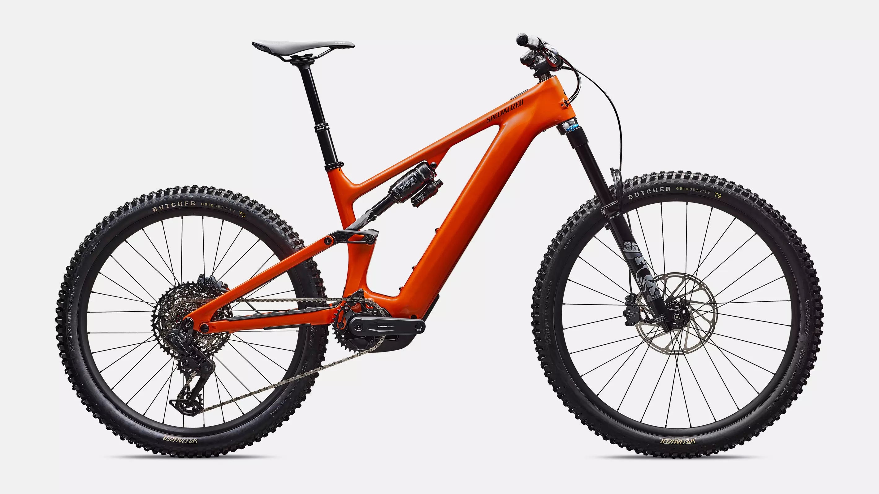 SPECIALIZED Turbo Levo 4 Comp Carbon | gloss orange tint over silver dust/dark navy