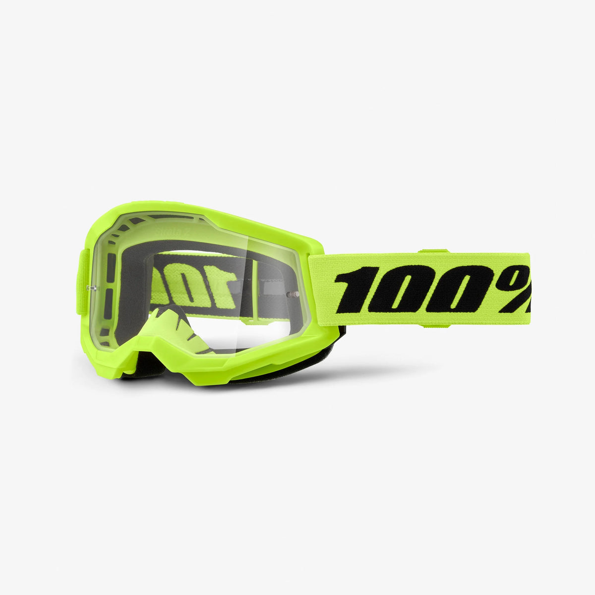 100% Strata 2 Goggle Clear | fluo yellow
