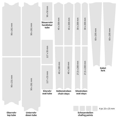 UNLEAZHED Rahmenschutzfolie Gravelbike | clear matt
