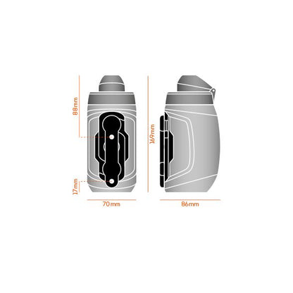 FIDLOCK Twist Bottle 450 inkl. Bike Base | transparent/black