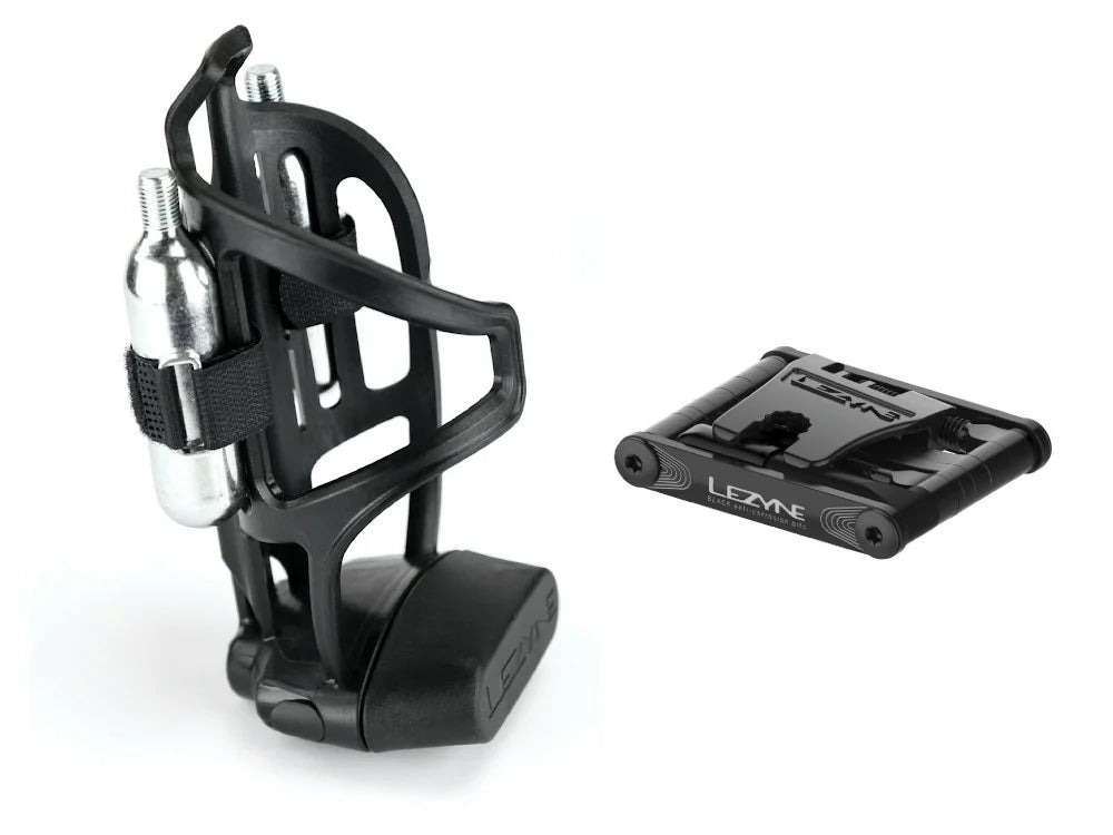 LEZYNE Tubless Flow Storeage Cage 2x20g CO2 | black