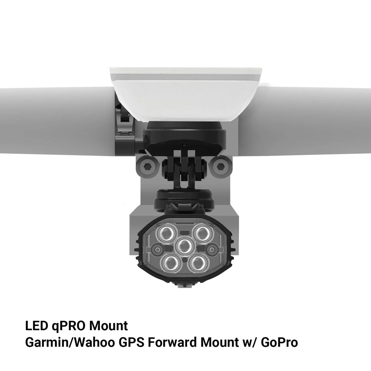 LEZYNE Garmin/Wahoo GPS Forward Mount mit GoPro Adapter | black
