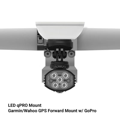 LEZYNE Garmin/Wahoo GPS Forward Mount mit GoPro Adapter | black