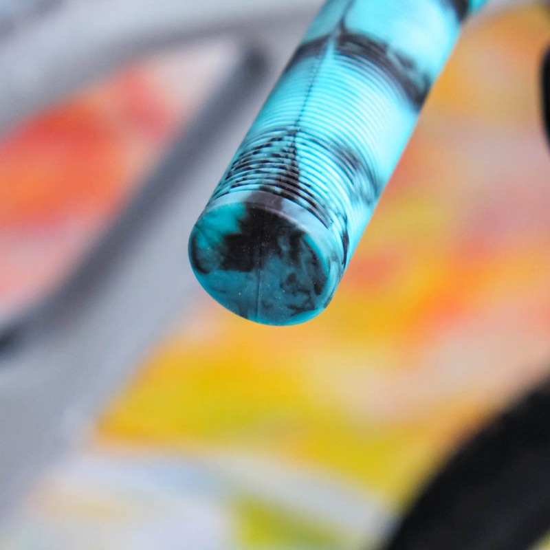 UNLEAZHED Lenkergriffe G1 | türkis/schwarz